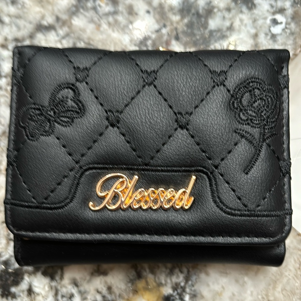 A Little Black Wallet Black n Light Pink